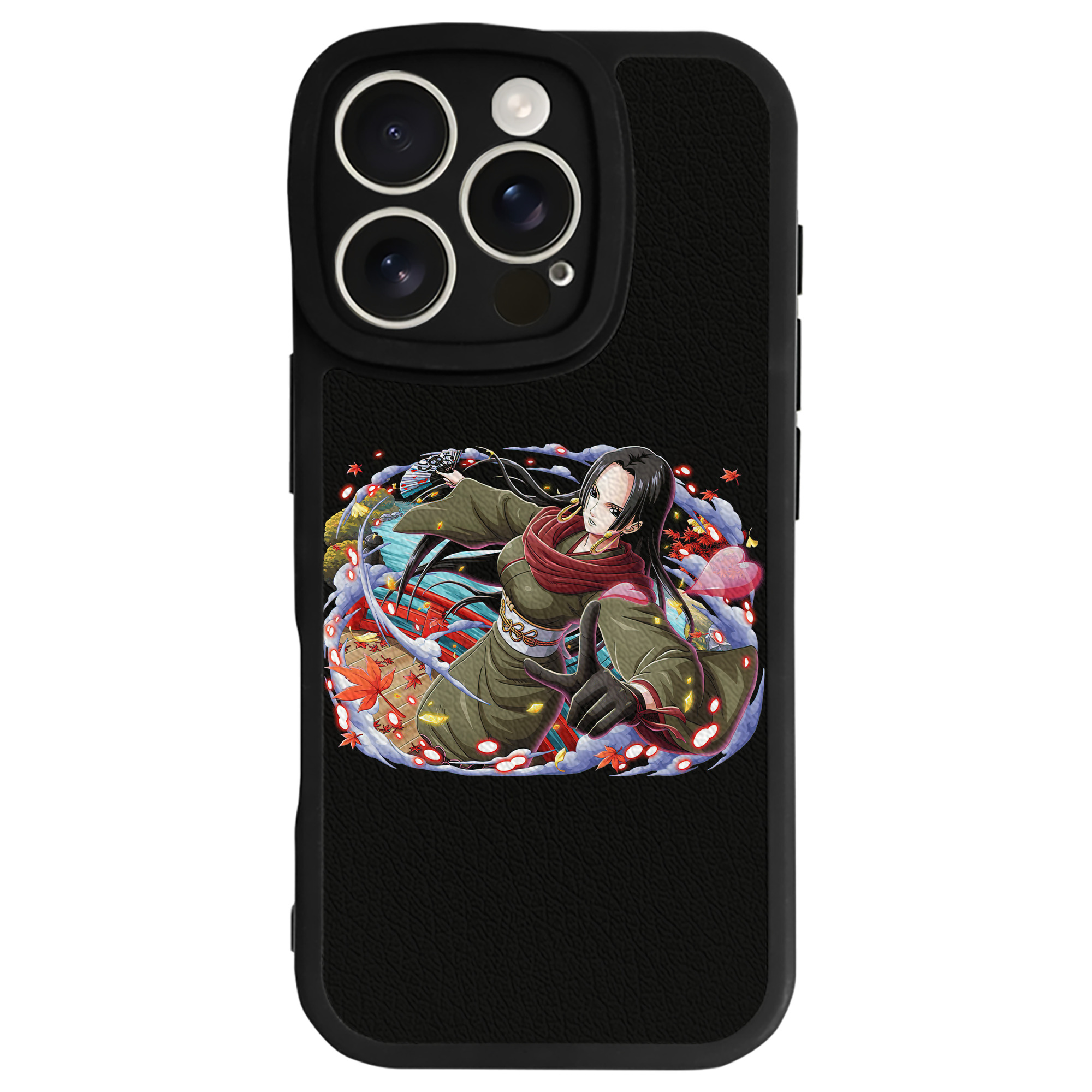 （画像用） ワンピース ボア・ハンコック ONE PIECE Boa·Hancock 【iPhone 16シリーズ対応】シリコンスマホケース（レザー調） 材質：シリコン